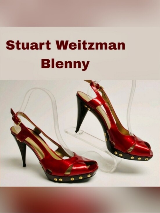 Stuart Weitzman Shoes - Sale❗️Stuart Weitzman Blenny Womens 7.5 M Red Leather Platform Slingback Heels